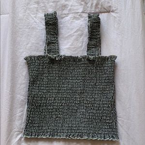 Popcorn tank with square neckline